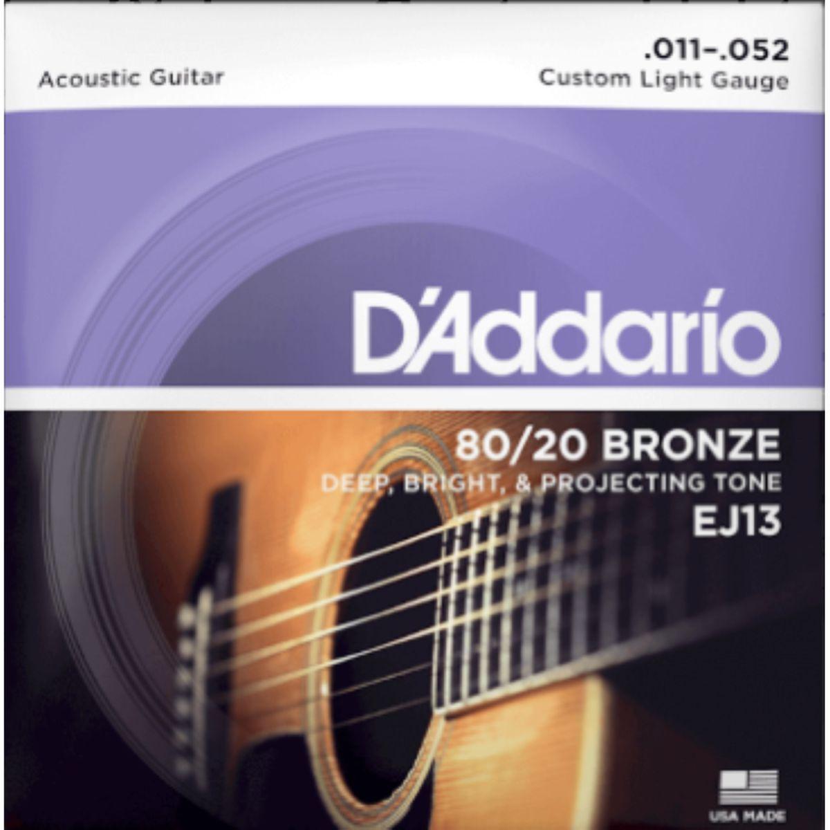 D'addario EJ13 Set corde acustica 11-52 Bronze