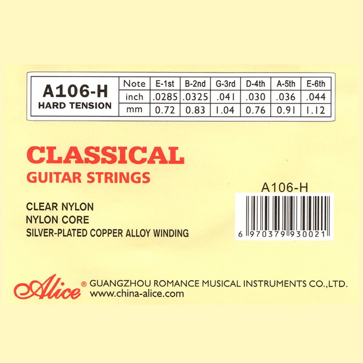 Alice ac106h muta hard tension chitarra classica