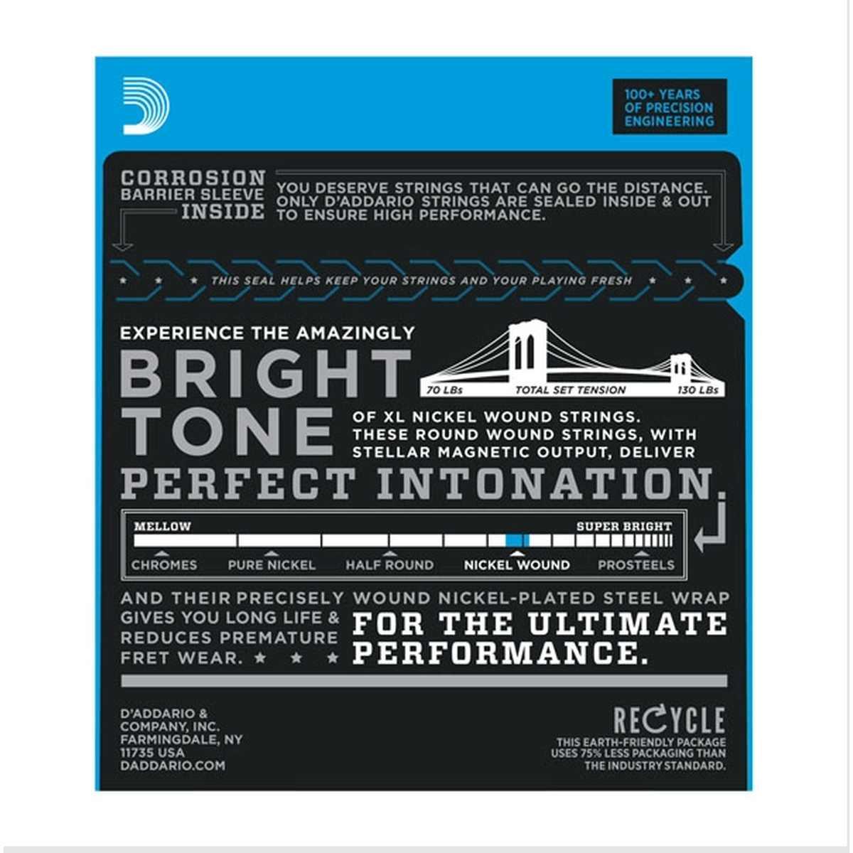 D'addario xl115 muta chitarra elettrica 011-049