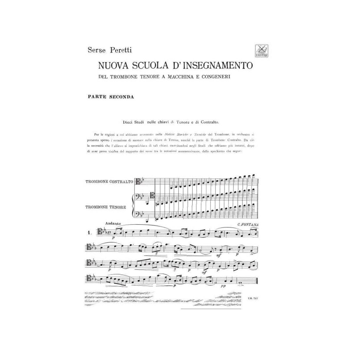 Peretti - Nuova Scuola D'Insegnamento Del Trombone Tenore a Macchina e congeneri Parte II