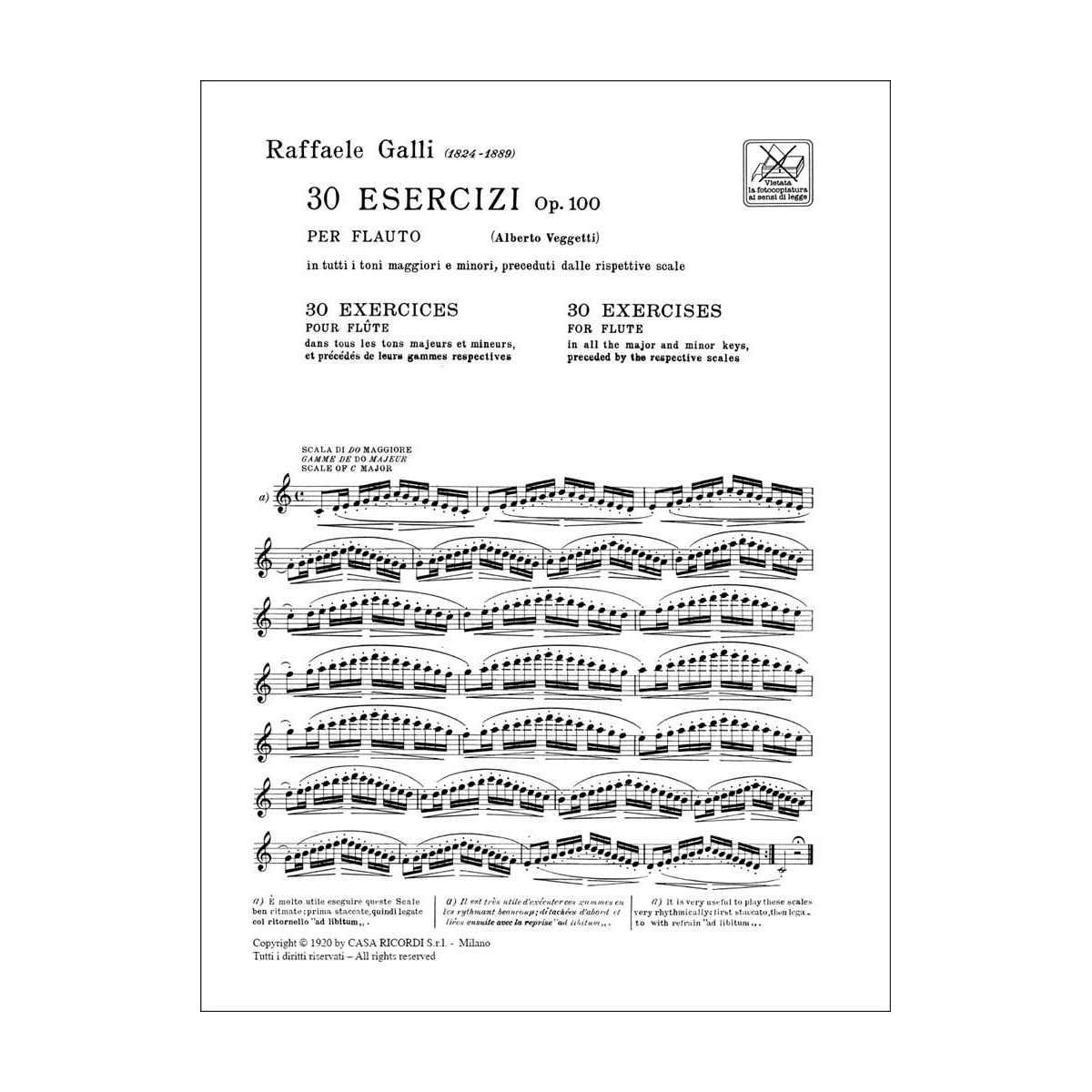 Galli 30 esercizi op. 100