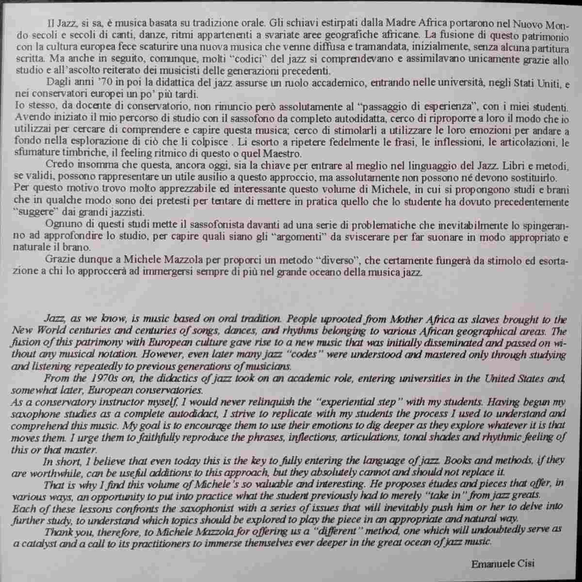 Jazz Tripp 15 Studi per Clarinetto (M Mazzola M.) con QR code per dowload basi