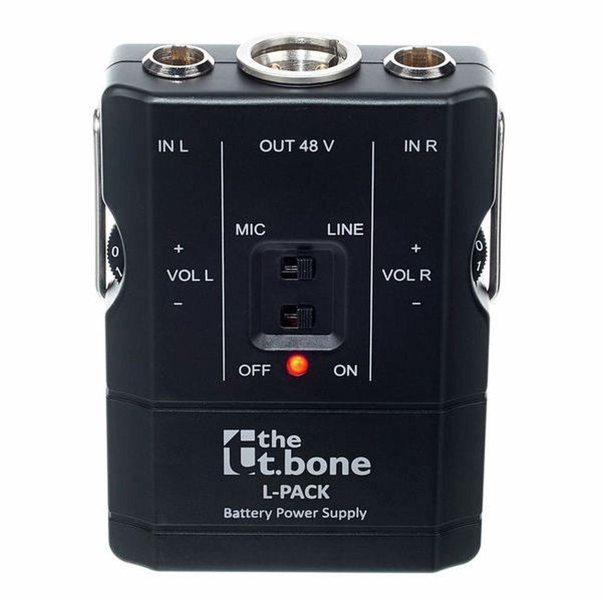 the t.bone L-Pack Alimentatore a Batteria per 2 Microfoni