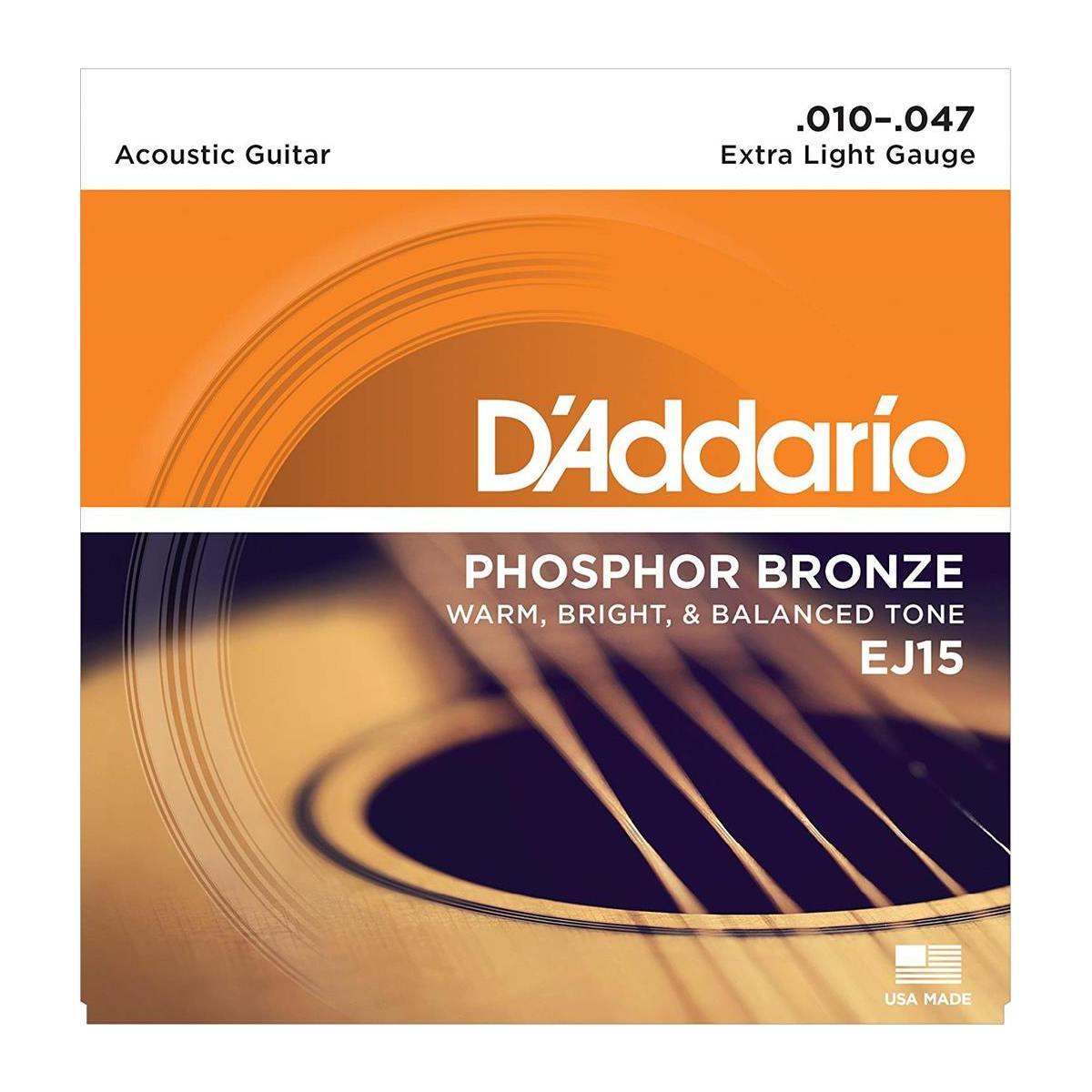 D'addario ej15  muta chitarra acustica 010-047