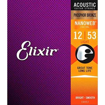 Elixir 11052 Acoustic 80/20 phosphor Bronze<br /><br />NANOWEB CHITARRA ACUSTICA .012-053