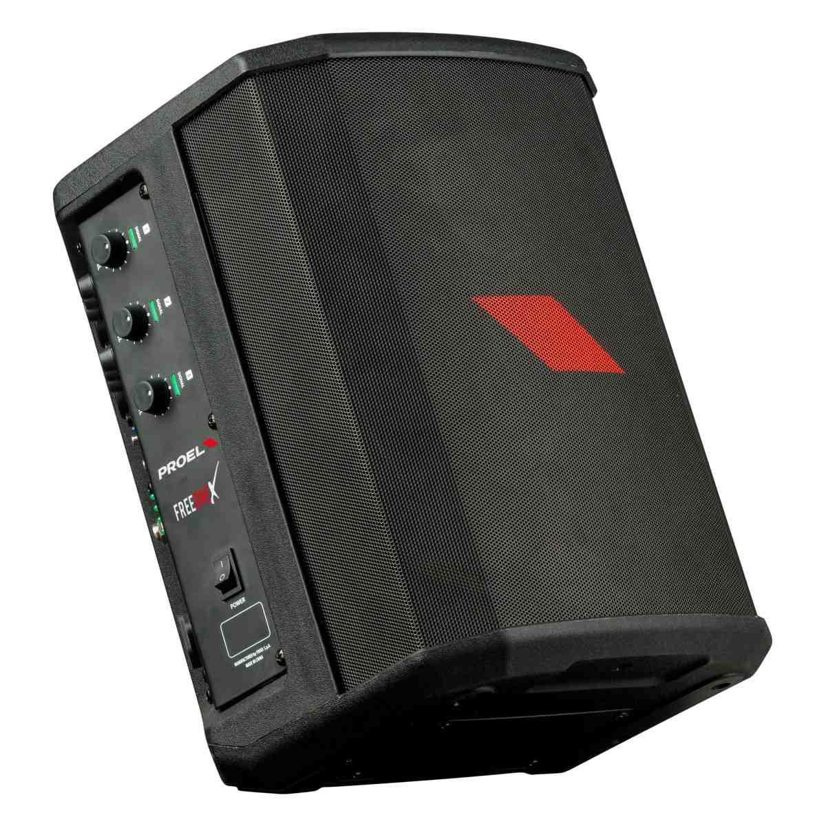 Freeone sistema amplificato portatile a batteria bluetooth con mixer 200w