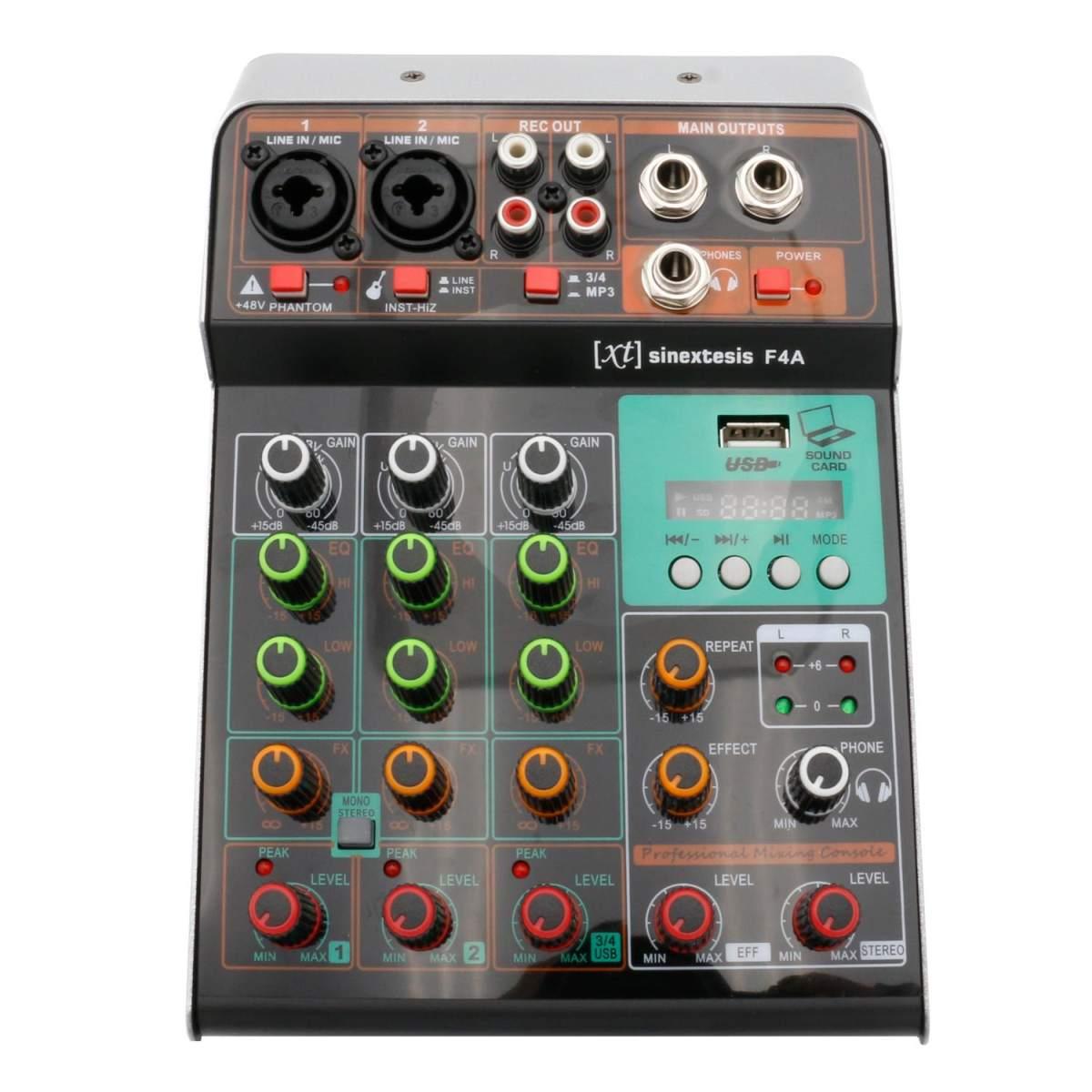 SINEXTESIS Mixer 3 canali MP3 USB Bluetooth con Effetto Echo