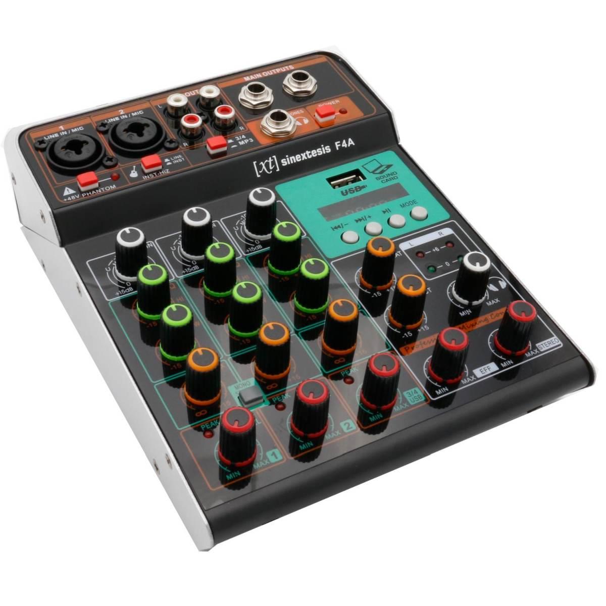 SINEXTESIS Mixer 3 canali MP3 USB Bluetooth con Effetto Echo