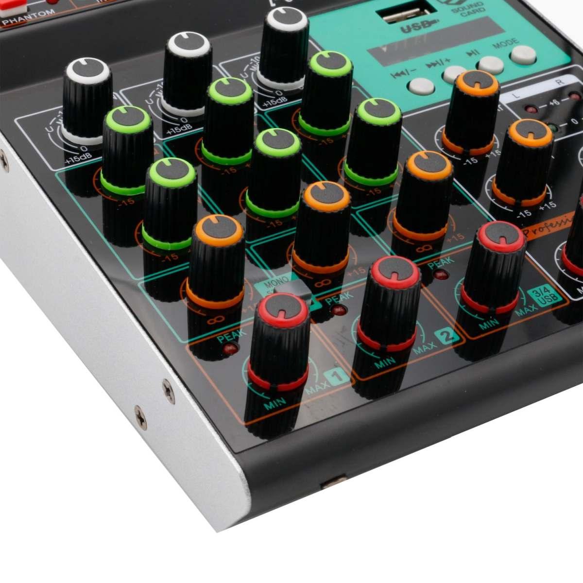 SINEXTESIS Mixer 3 canali MP3 USB Bluetooth con Effetto Echo