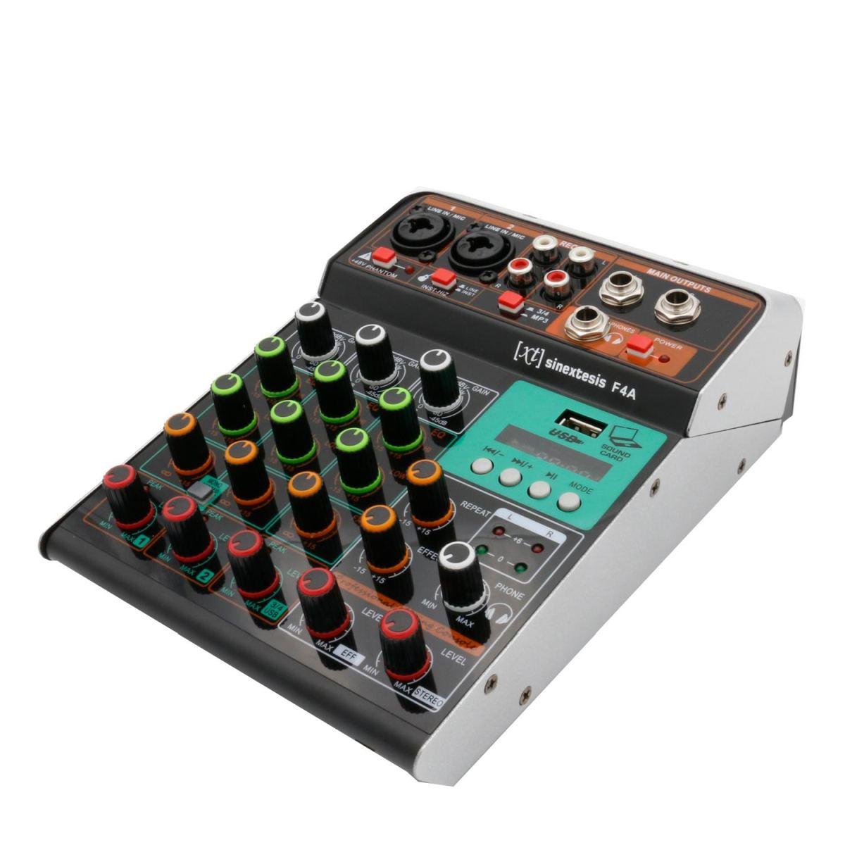 SINEXTESIS Mixer 3 canali MP3 USB Bluetooth con Effetto Echo