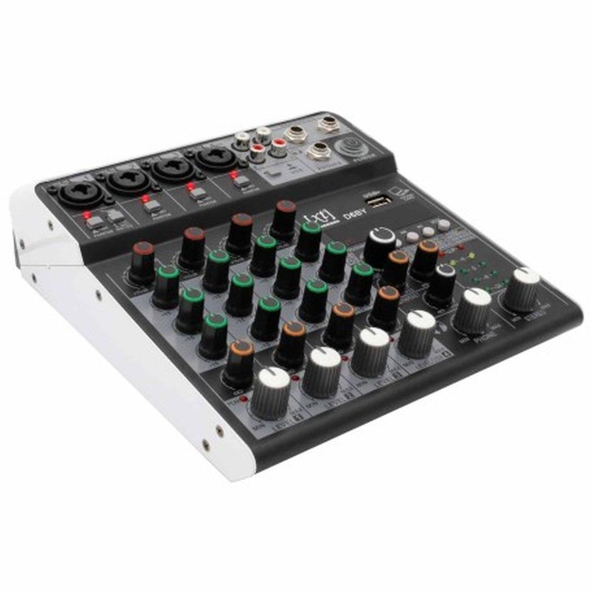 SINEXTESIS Mixer/Scheda Audio 4 canali MP3 USB Bluetooth con DSP 16 effetti 24 bit