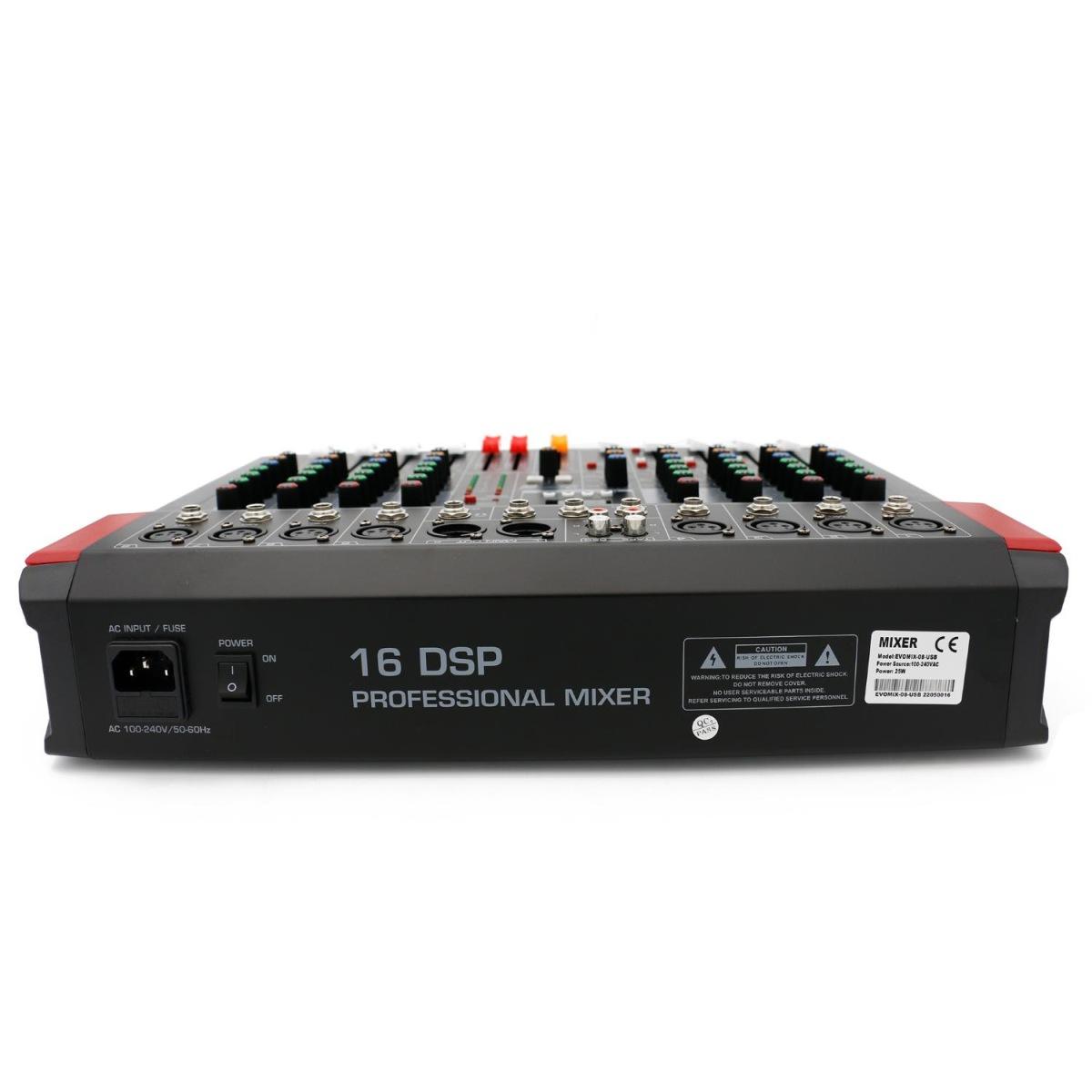 SINEXTESIS Mixer/Scheda Audio 8 canali, multieffetto DSP, interfaccia USB, lettore Mp3, Bluetooth