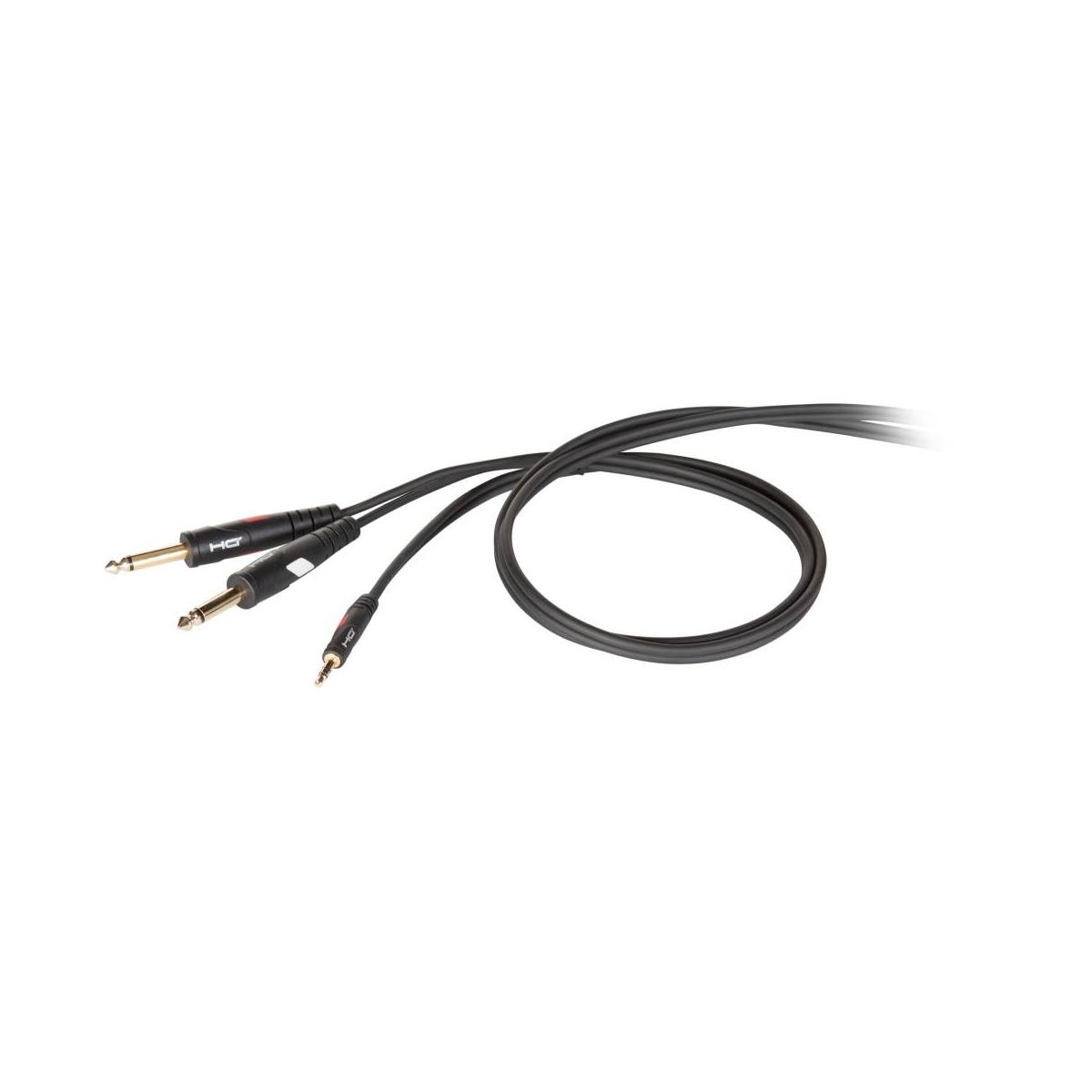 Proel Cavo audio professionale Mini Jack 3,5mm - 2 Jack 6,3mm