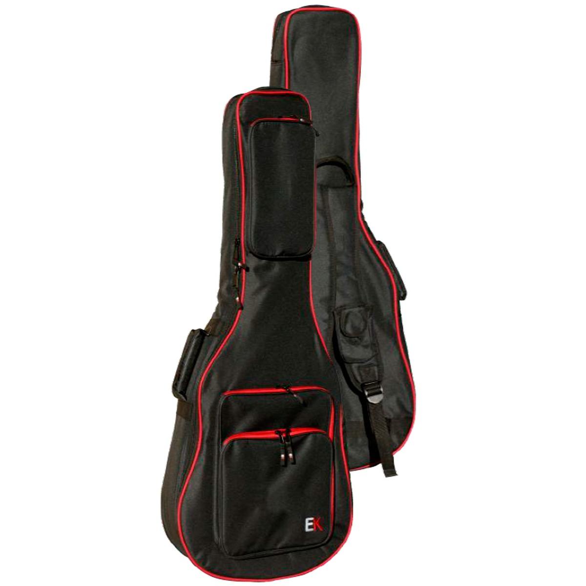 EK FGA30BK Borsa imbottita 30 mm Rossa per Chitarra acustica