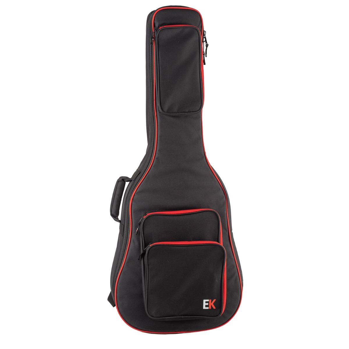 EK FGA30BK Borsa imbottita 30 mm Rossa per Chitarra acustica