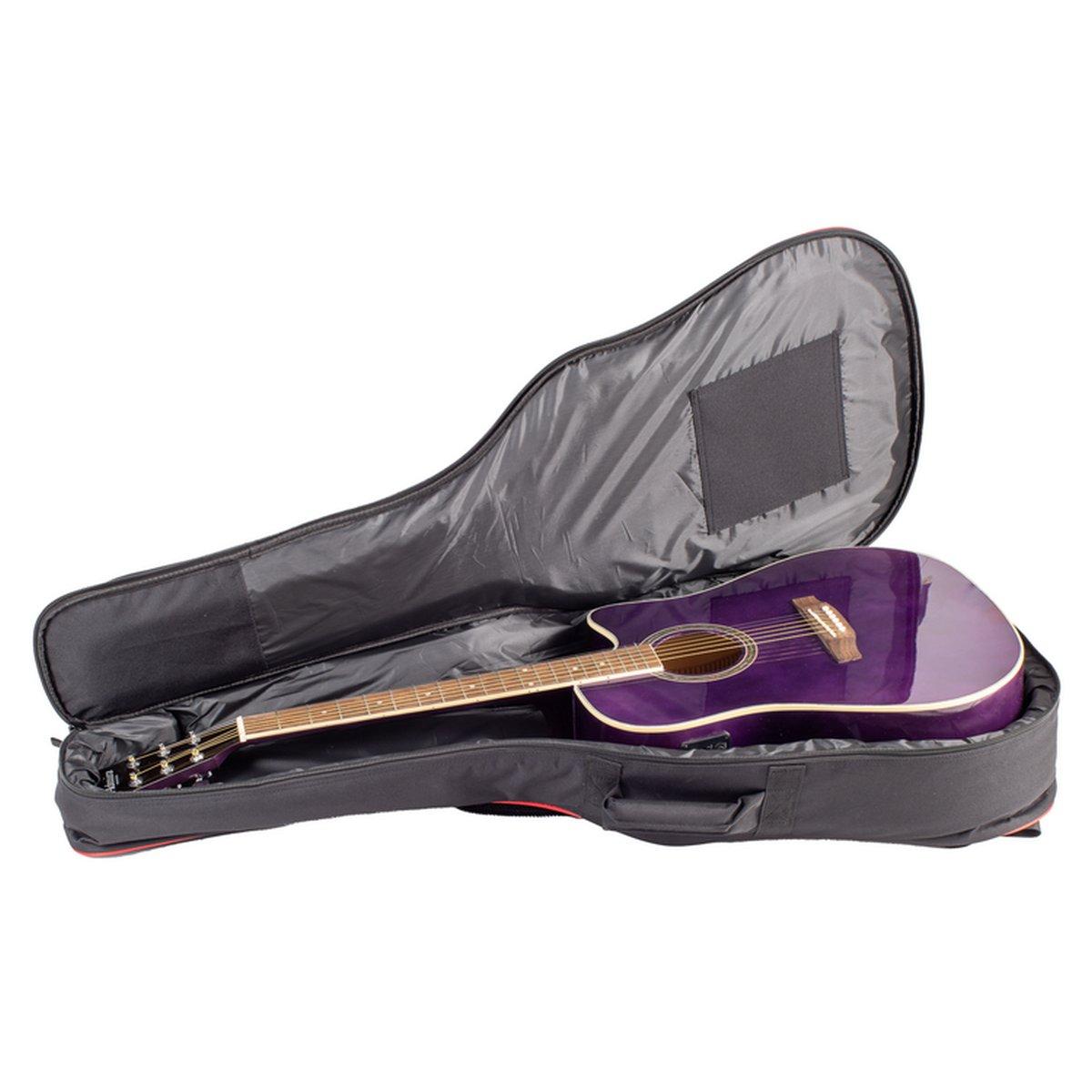 EK FGA30BK Borsa imbottita 30 mm Rossa per Chitarra acustica