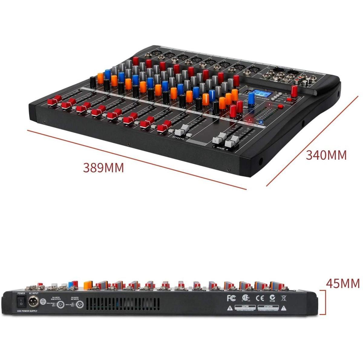 SINEXTESIS ct-80s Mixer/Scheda Audio 8 canali MP3 USB Bluetooth con Effetto Echo