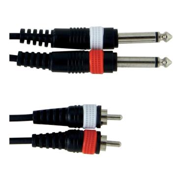 GEWA Twin-cable Cavo x2 Jack 6,3 mono - x2 Rca - Basic Line 6 mt