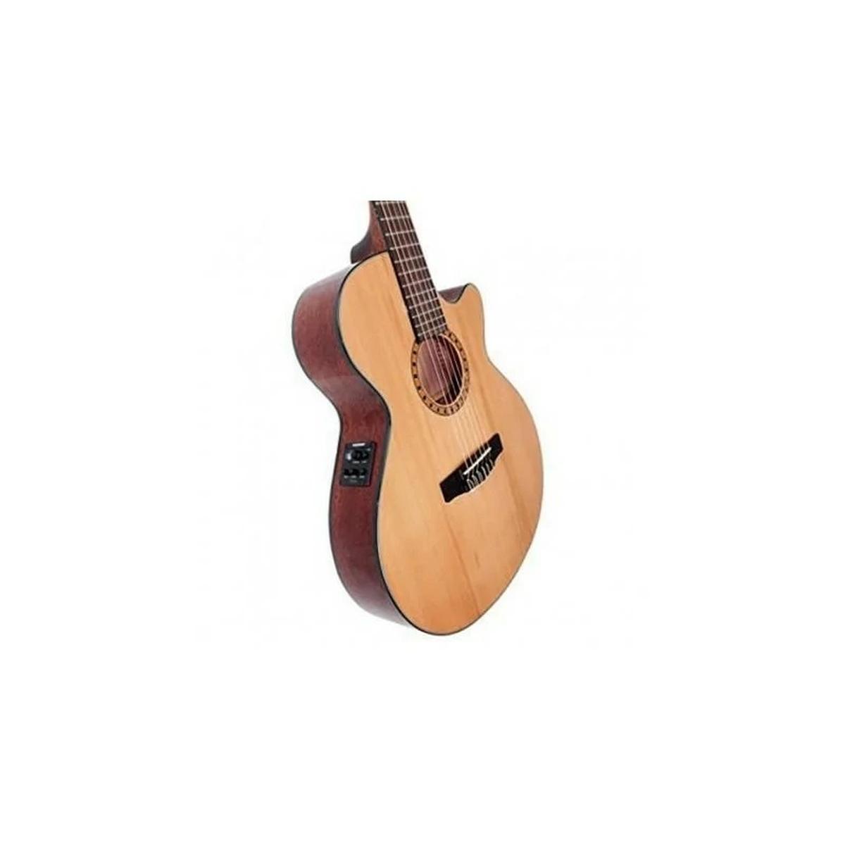 CORT CEC-5 NT Chitarra Classica Naturale Elettrificata Cutaway Slim Body con borsa