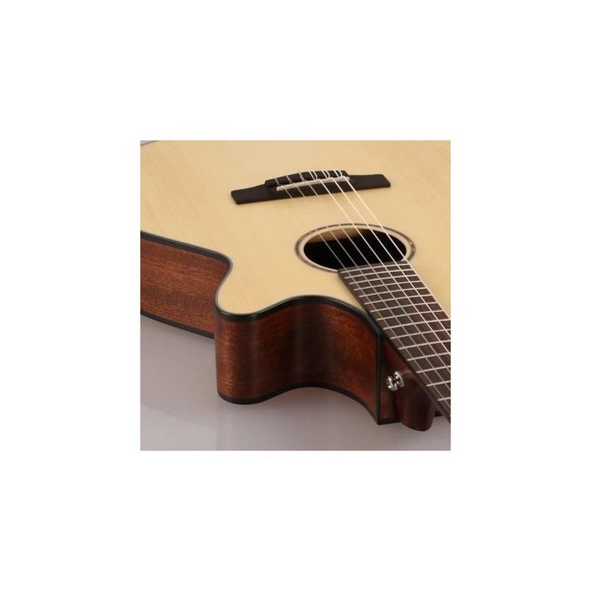 CORT CEC-7 NT Chitarra Classica Naturale Cutaway Slim Body elettrificata, con borsa