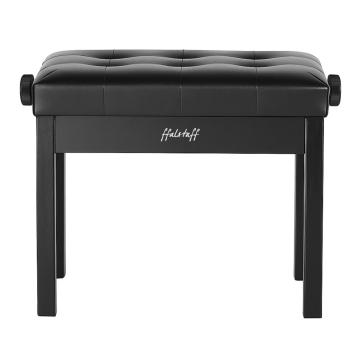ffalstaff Panca per Pianoforte con Altezza Regolabile in Legno con Sedile in Eco-Pelle con Effetto Capitonné